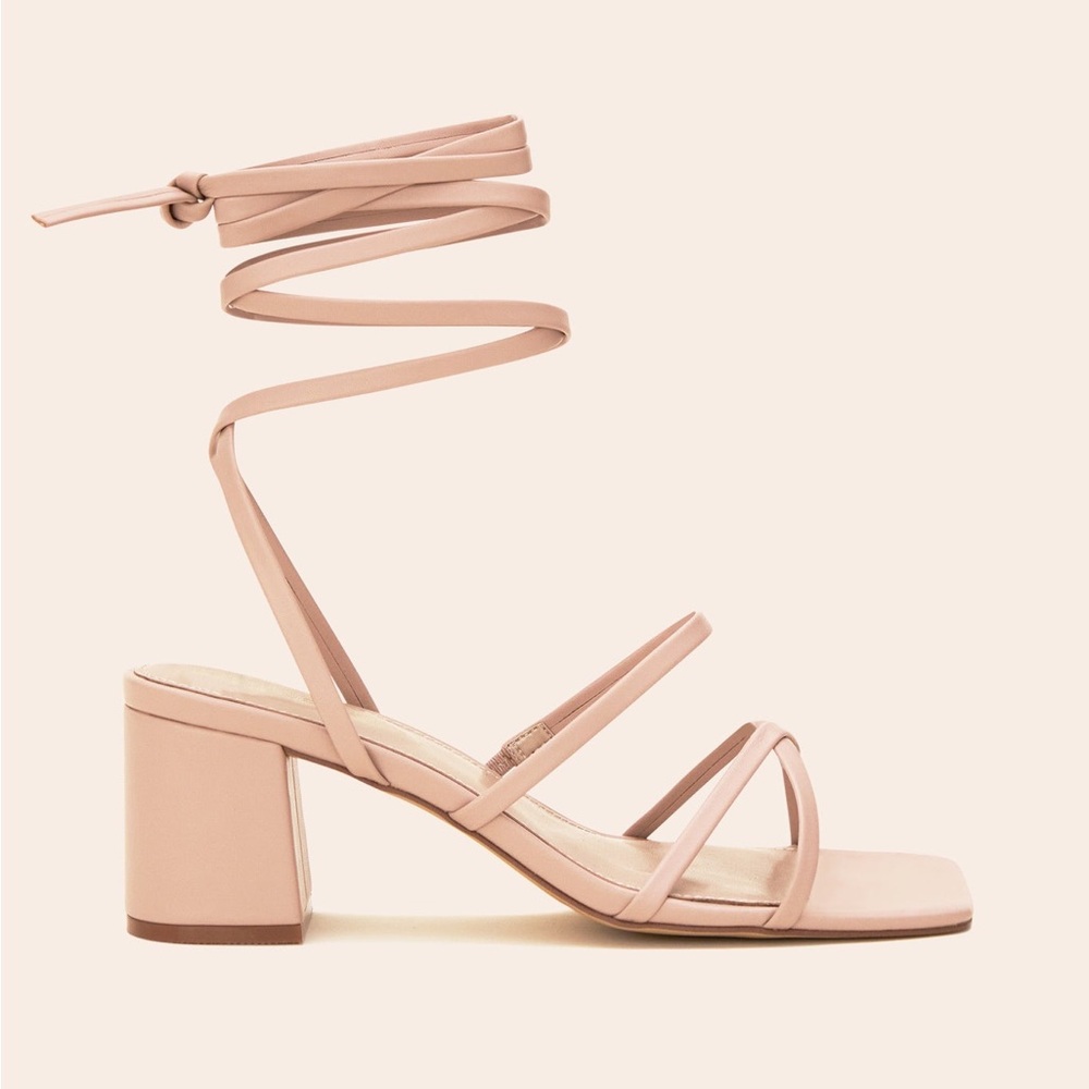 Birdy Grey Rocky Heels in Blush - Size 8